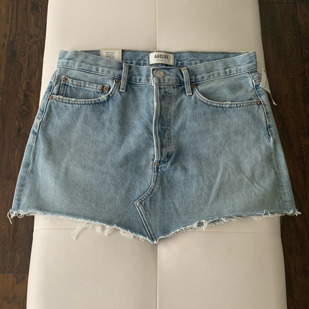 AGOLDE LIGHT BLUE DENIM SKIRT (Size 29)